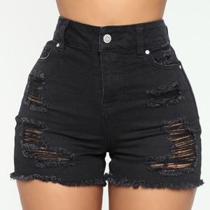 Fashion Nova Distressed High Rise Shorts Size 3